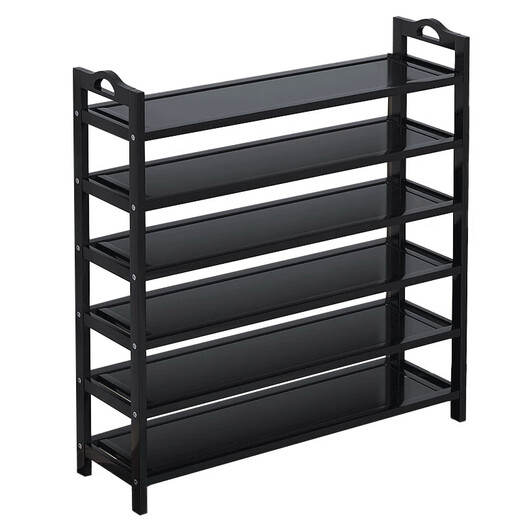 Yiga Shoe Rack Nanzhu Shoe Rack Household Multi-layer Simple Shoe Rack Large Capacity Storage Shoe Cabinet Black 6 Layers 60