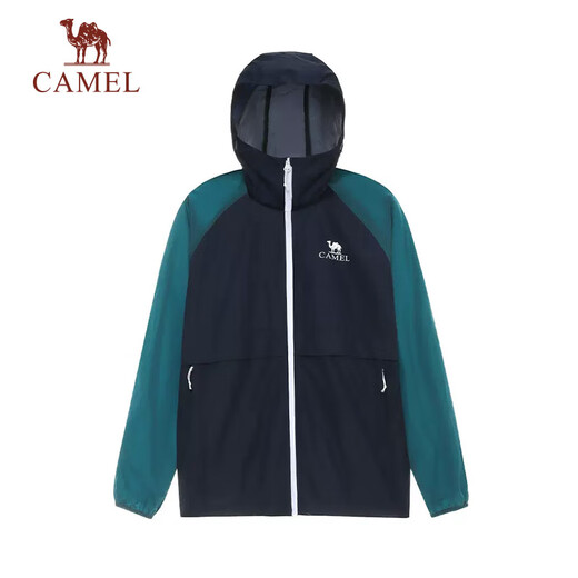 Camel [Sombra de montaña] Camel Ropa de protección solar de montaña al aire libre Primavera y verano Nueva protección solar ligera anti-UV Ropa de protección solar Jade Blanco/Manga Púrpura/Violeta Púrpura, Mismo estilo para hombres y mujeres M