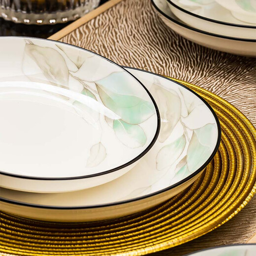 Haoya 78-head dishware set Chinese-style Jingdezhen tableware set gift box ceramic housewarming wedding gift the meaning of spring The meaning of spring 78-head