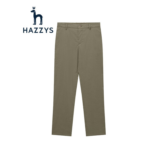 Hazzys Men's Clothing Spring and Autumn Pants para hombres Pantalones casuales Pantalones de negocios Light Men Atdzp03ax85 Dark Beige Di 34 175/82a 34