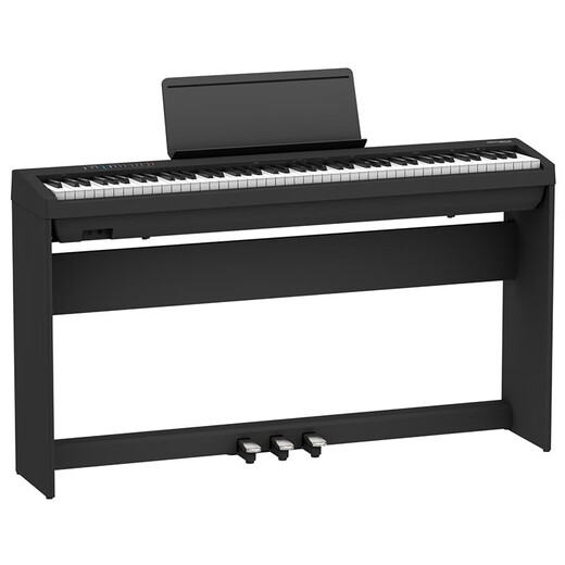 罗兰（Roland）电钢琴FP-30X家用初学专业考级演奏便携88键重锤键盘智能电子钢琴 FP30X黑色+木架三踏板+RH5礼包