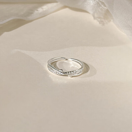 YaoYiZun Huazhi sterling silver ring women's index finger single ring light luxury niche high-end gift for wife's birthday gift for girlfriend Huazhi sterling silver ring