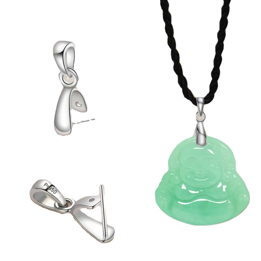 Fat Donglai same style platinum jade buckle head 18k gold pendant buckle platinum rose gold melon seed buckle Wushi brand pearl with diamond safety buckle