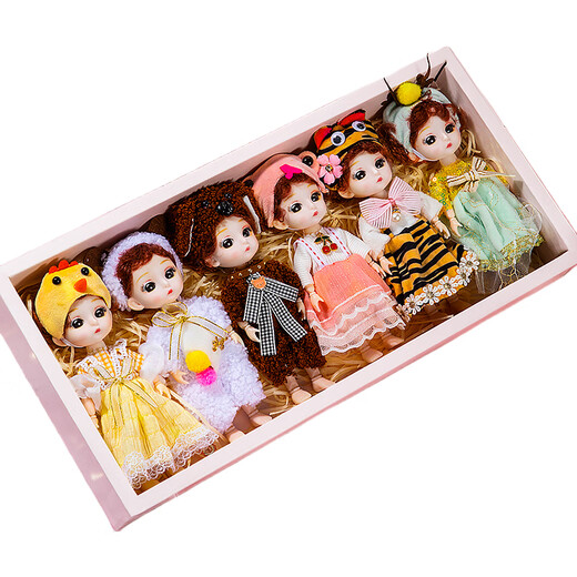 Alte Barbie Dress Up Doll Geschenkbox für Kinder Spielzeug Mädchen Puppen Prinzessin Spiel House 6 Packs 3-8 Geburtstagsgeschenke