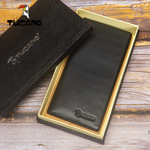 Billetera para hombres carpintería de cartas de billetera de billetera de múltiples tarjetas largas y de carpas