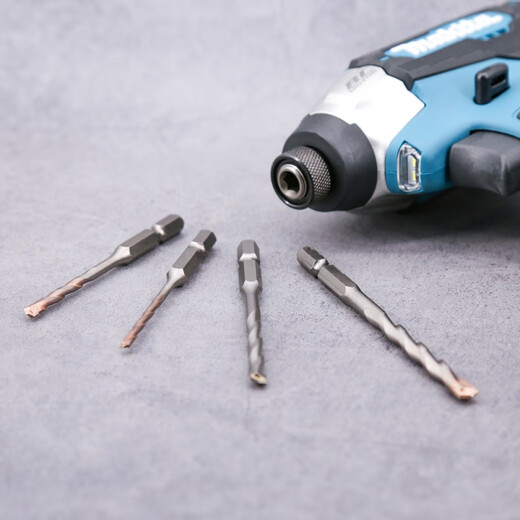 Makita (MAKITA) Japanese impact drill hexagonal handle hexagonal masonry cement brick wall concrete tile screwdriver special 3, 4, 5, 6mm drill bits each masonry drill
