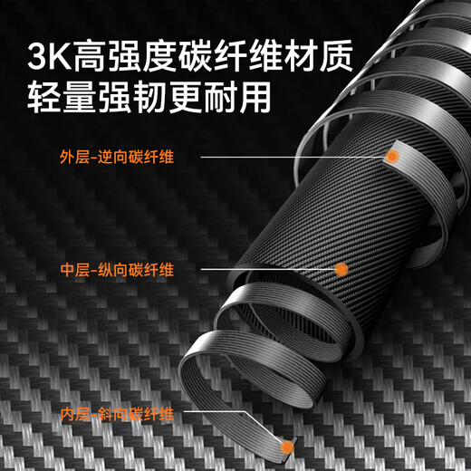 Pelliot Wings outdoor trekking pole 3k carbon fiber crutches folding ultra-light walking poles 3K carbon fiber Z-folding obsidian black