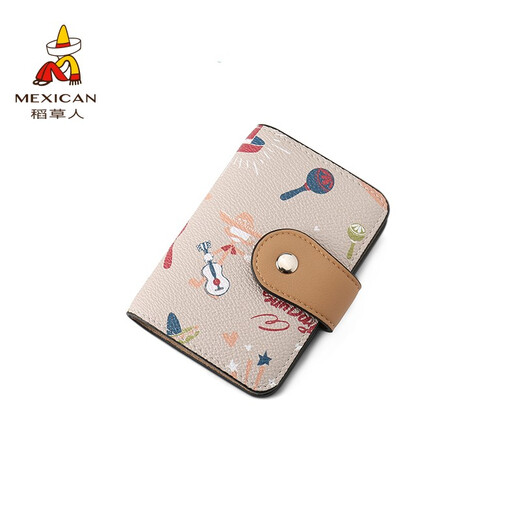 Vogelscheuche (mexikanische) Kartentasche für Frauen Mode Multi-Card große Kapazität Frauenmünzen Brieftasche Kurzpraktische Kartentasche Geburtstagsgeschenk für Mädchen Khaki