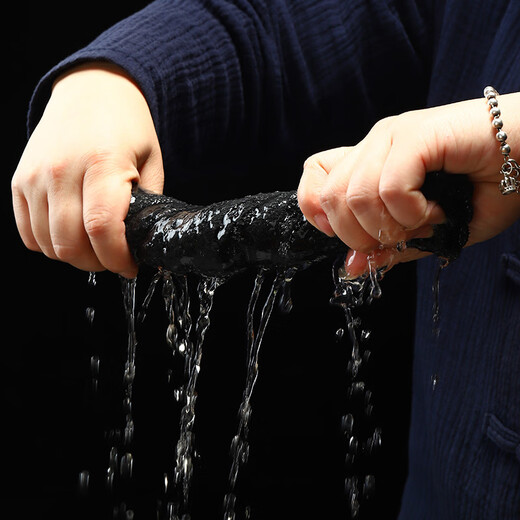 Tea Xiaoer Kung Fu tea towel, high-end tea cloth, water-absorbent and thickened, large strip of cloth, tea set towel, coffee table, tea table, tea table rag mat, brown + gray blue, 30*40cm, 2 packs