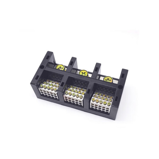 Three-in and multiple-out branch terminal JHT high-current three-phase four-wire high-power terminal block splitter wire four-in and twelve-out (1 minute 3) 250A four-in and twelve-out (1