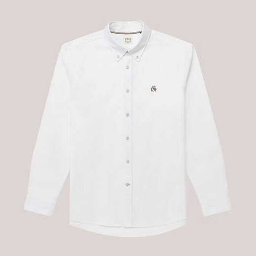 HAZZYS Men's Oxford Long Sleeve Shirt ASCZK1BCI46 Beige OW 175/96A48