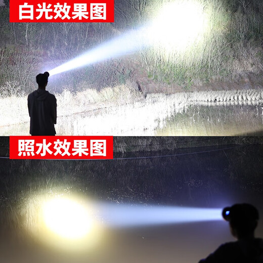 光明大将强光头灯充电超亮头戴式电筒超长续航大功率远射户外大功率 激光式头灯9930黄光-21700锂电池