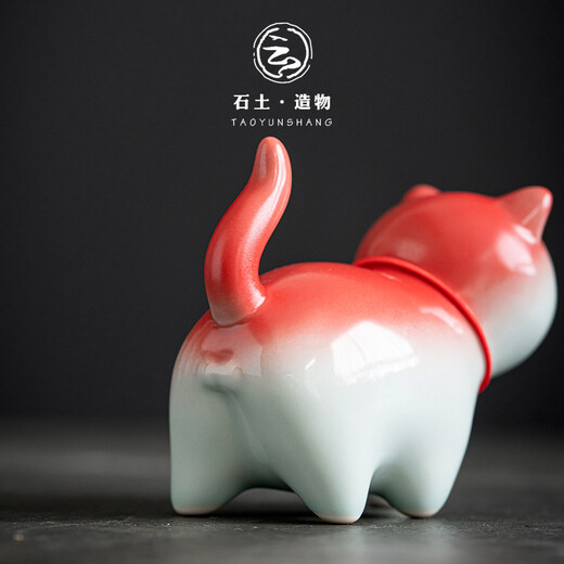 Tao Yunshang boutique cute ceramic kitten tea pet tea table tea table tea art ornaments trinkets tea toys tea set accessories gifts Xiaofu Cat-Mao Ni Xiaohuo