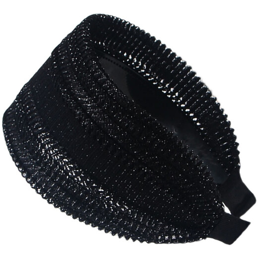 Meng Junchen headband hair accessory simple wide-brimmed toothed anti-slip hairpin hollow white-covering hairband for women black