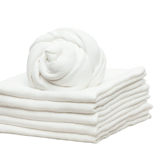 Couches de gaze lavable à double couche nouveau-née fournit des couches pour bébé nouveau-né 5 pièces pack 5 pièces blanches 70 * 50
