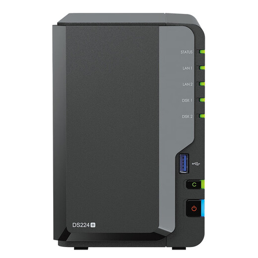 群晖（Synology）DS225+双盘位旗舰机 四核心 NAS网络存储服务器 局域网服务器私有云家庭相册文件存储共享 DS224+【标配不含硬盘】