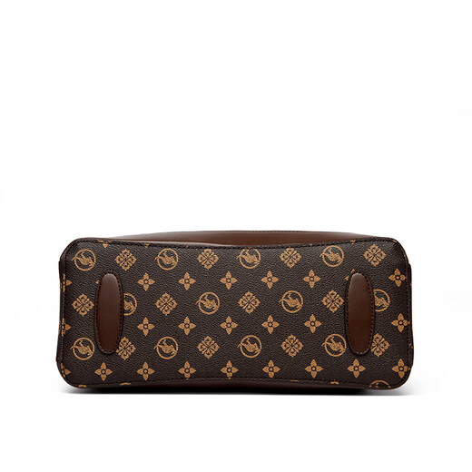 Kangaroo Kara brand genuine leather bag 2025 new Valentine's Day gift for wife, leather handbag, middle-aged crossbody bag for women, brown (gift box + handbag)