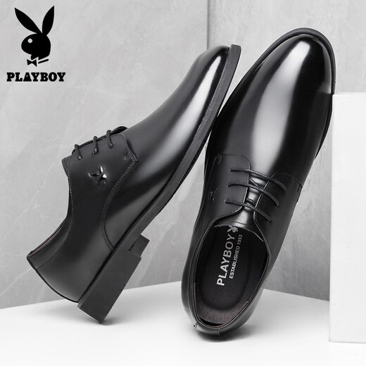 Chaussures en cuir playboy Clothing formel de commerce de repos de printemps top top coquette mariée Fashion Chaussures pour hommes Chaussures en cuir masculin 1591 noir 37