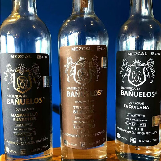巴纽洛（Hacienda de Banuelos）【原瓶进口】墨西哥梅斯卡尔龙舌兰酒洋酒调酒基酒 马斯帕里略龙舌兰 750mL 1瓶
