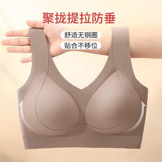 
Moisturizing sports underwear for women with small breasts gathered and breathable skin-friendly no steel ring lifting and anti-sagging vest bra for women Xingyun Qingli - Milk White L (suitable for 105-125Jin [Jin equals 0.5 kg])