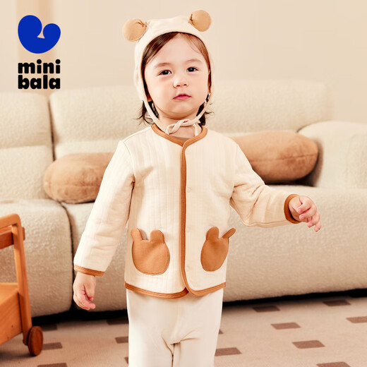 Mini Bala winter new soft fleece cotton elastic jacket for boys and girls baby warm thick outer jacket