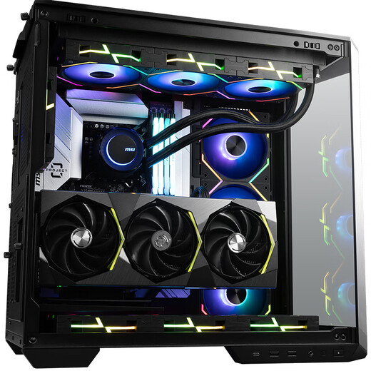 微星（MSI）黑刃PLUS机箱 支持E-ATX主板(360冷排位/ATX背插/海景房/16cm风扇位/前置Type-C/支持5090）