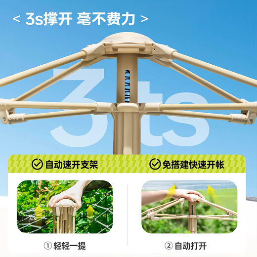 探险者（TAN XIAN ZHE）帐篷户外露营防雨过夜全自动速开便捷天幕二合一防晒沙滩野营装备 【特惠套餐】3-5人帐篷+防潮垫