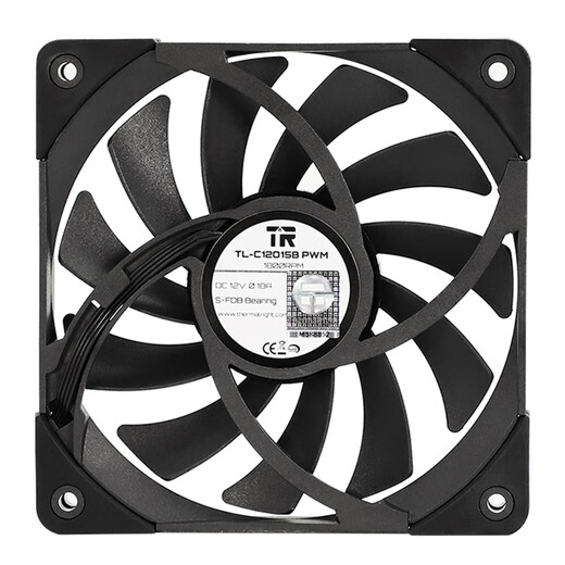 Limin ThermalRightTl-C12015 / B Félière de refroidissement du châssis 12cm 1500/1800 VIXE 15 mm Féline mince de hauteur 4pin PWM S-FDB V2 POURTIC TL-C12015B [1800 ROTATIONS]