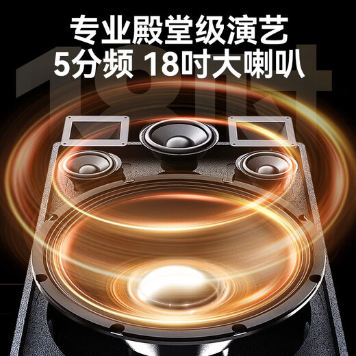 SANSUI Q188 square dance karaoke all-in-one audio Q189 outdoor audio high-power bass performance audio mobile speaker stage performance Bluetooth karaoke singing speaker Q189+18-inch+21-inch screen+500G+free three-year membership