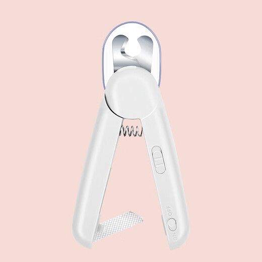 Cute pet cat and dog nail scissors pet nail clipper with light illuminating blood line anti-splash with file LED white