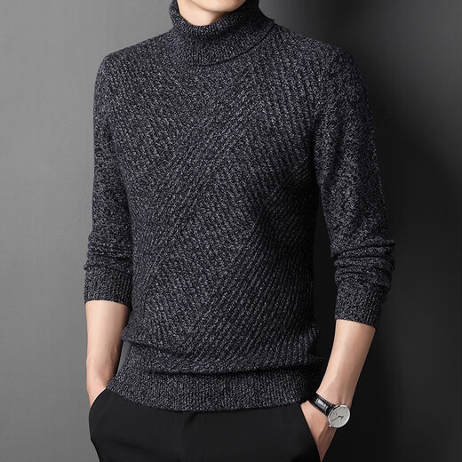 Kangourou (Daishu) Pure Cardigan Men's Trunk Neclaid Warm Warmn Automne and Winter New Men's Fashionable Casual Jacquard Pullover Pullor Sweater 12182 Green Grey L / 170 Suggestion 120-140Jin [Jin est égal à 0,5 kg]