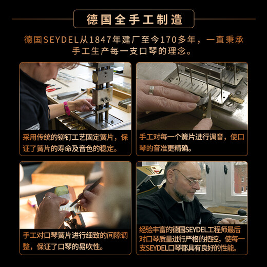 SEYDEL德国进口SEYDEL赛德 十孔10蓝调成人口琴 1847 CLASSIC 10孔LE调