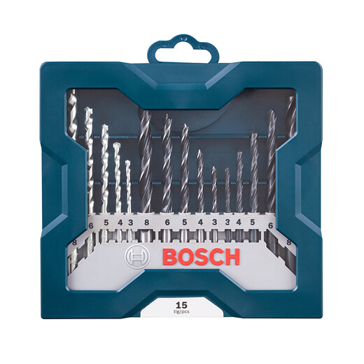 BOSCH metalworking, woodworking and masonry drill bits 15 drill bits set