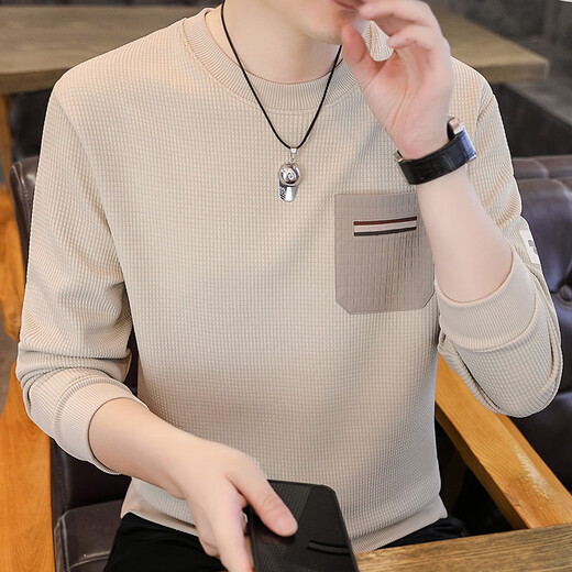 Playboy sweatshirt men's 2025 autumn new round neck pullover men's youth fashion brand autumn and winter long-sleeved T-shirt trendy tops black 3XL recommended 150-170Jin Jin equals 0.5 kg