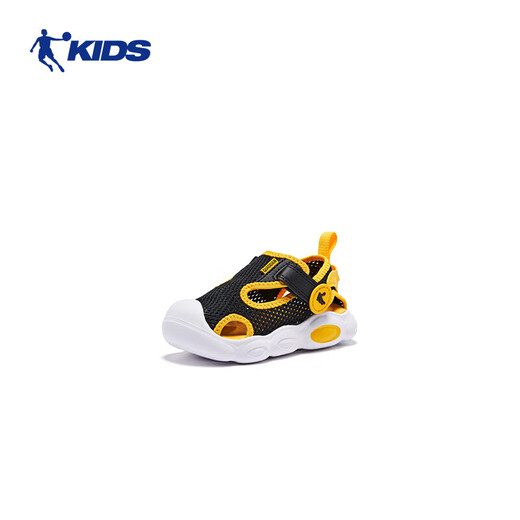 Jordan Boys Sandals Baby Summer Toddler Shoes Toddler Soft Sole Beach Casual Shoes Black/Egg Yolk 27