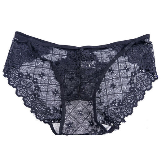 Женские кружевные трусики Yan Beiwei, прозрачные бесшовные летние тонкие дышащие полые очаровательные женские трусы Temptation 702 розовые + 234 красные + 983 черные + 566 черные L Рекомендуемый вес 120-135 Jin Jin равен 0,5 кг