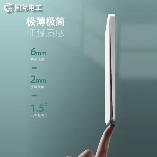 TEP International Electrician 86 concealed switch socket household large board skin-feel five-hole USB charging socket dual-control multi-control switch panel five-hole (10A) socket