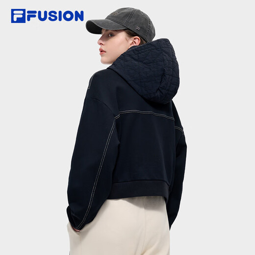 FILA FUSION Fila trendy brand women's hooded sweatshirt 2025 spring fashion loose knitted top