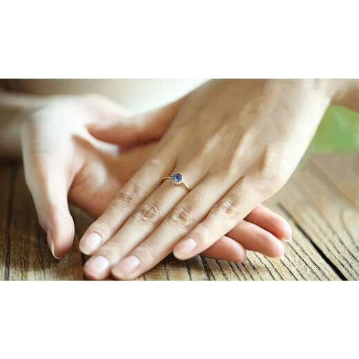 Luxurious new model inlaid with natural tanzanite and diamonds, retro gold-plated open ring for women, simple temperament ring, tanzanite, yellow gold, adjustable opening