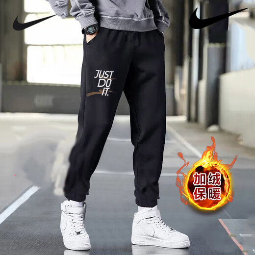 Nike (NIKE) velvet pants for men in winter new style Nike leggings warm sweatpants basketball thickened sweatpants for men Qixi Qing FD4062-010_ plus velvet XL recommended 150-180Jin Jin equals 0.5 kg