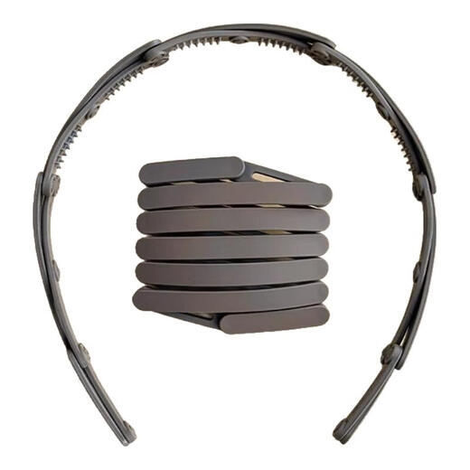 Jiuvia Folding Headband Women's 2024 New Portable Face Wash Retractable Headband for Traveling Non-Slip Pressed Hair Bundle JYG037 Main Picture Color Random One (Not Specified)