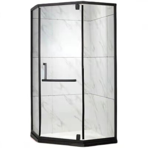 Ba Gang is suitable for diamond-shaped bathroom and toilet integrated flat door dry and wet separation glass partition bath shower room 9090 other sizes contact customer service for customization