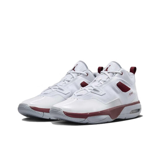 Nike Herren Herbst Neue Sneaker Jordan bleiben loyal 3 Luftpolsterpolsterung Praktische Basketballschuhe Freizeitschuhe FB1396-160/Weiß Red 42