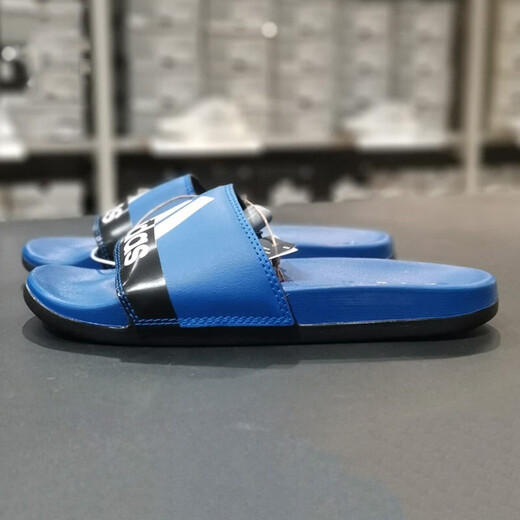 阿迪达斯（adidas）拖鞋男女鞋春季复古运动凉拖轻便休闲沙滩鞋时尚一字拖 GV9713/蓝色 36.5