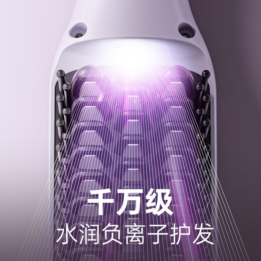 CONFU straight hair comb, curling wand, hair straightener, negative ion styling comb, gift curling and straightening dual-use portable straightening inner hair comb, lazy electric curling comb KF-524 purple