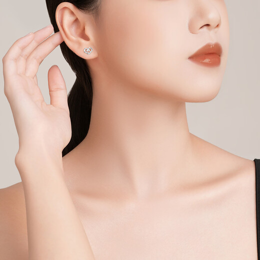 Chao Acer Auspicious Moiré Platinum Earrings PT950 Platinum Earrings for Ear Supporting Chinese Style Gifts for Women Price: One pair, including labor cost 170 yuan (free silicone earplugs) 1.45g