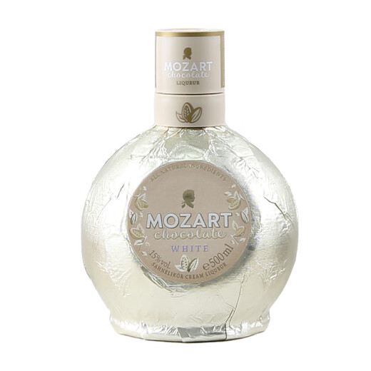 莫扎特（MOZART）【原瓶进口】奥地利巧克力奶油利口酒力娇酒洋酒微醺女士酒 香草白巧克力味500ml