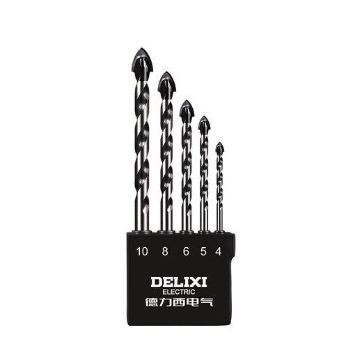 Delixi Electric tile drill bit set cement glass ceramic drilling DDS P3 5-piece set