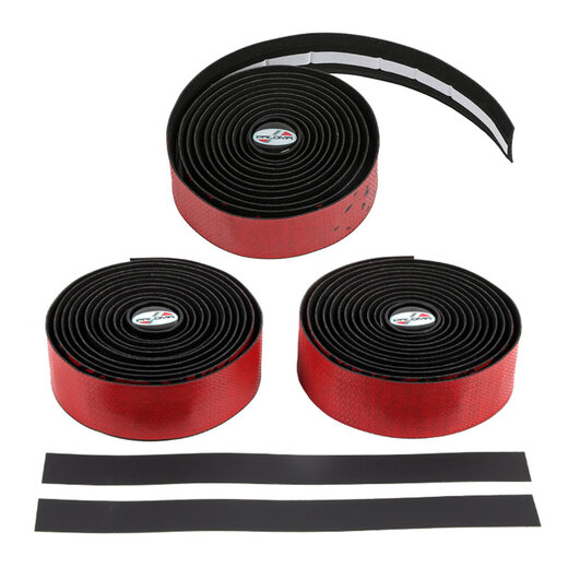 Road handlebar with bent handlebar strap bicycle handle non-slip silicone strap gradient color dead speed bike strap parts black and red gradient