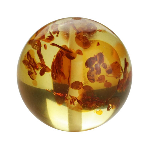 Lv Nong Jewelry, water-purified amber, exploding amber round beads, plant amber loose beads, multi-treasure bracelets, diy beads, flower amber round beads, diameter about 12mm/single